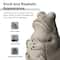 Glitzhome® 16.75" Faux Concrete Zen-Style Frog Garden Statue